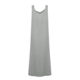 thumbnail image 5 of Weiqiqre Robe Cocktail pour Femmes 2024, Robe d'Été pour Femme Couleur Unie Décontractée avec Poches, Boutons, Coton et Lin, Col Rond, Sans Manches, 5 of 5