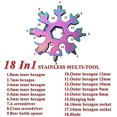 thumbnail image 3 of 3 Pack-18 In 1 Snowflake Multitoolstainless Steel Snowflakes Multiherramienta (estándar, inoxidable). Afortunado Sencillez, 3 of 5