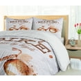 thumbnail image 5 of Ambesonne Coffee Art Duvet Cover Sets, Bike Love Passion, 2-Queen, Dark Orange Chocolate, 5 of 6