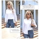 thumbnail image 4 of Camisas de Vestir de Larga con Botones para Mujer, Blusas de Oficina con Cuello Antiarrugas. L, 4 of 9
