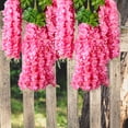 thumbnail image 3 of Fake Flowers Promotion Sale! Nomeni 12 Pieces (Each 45Inch) Wisteria Artificial Flower Bushy Silk Vine Ratta Hanging, Home Decor Clearance Sale Pink, 3 of 6
