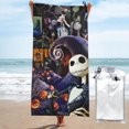 thumbnail image 1 of Toalla de baño Pesadilla antes de Navidad, toalla de playa de microfibra de secado rápido, toalla de baño de gran tamaño a prueba de arena para adultos y niños, accesorios de playa para viajes y, 1 of 8
