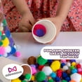 thumbnail image 2 of Adeweave 1000 Assorted Pom Poms– Multicolored Craft pompoms for DIY, 2 of 7