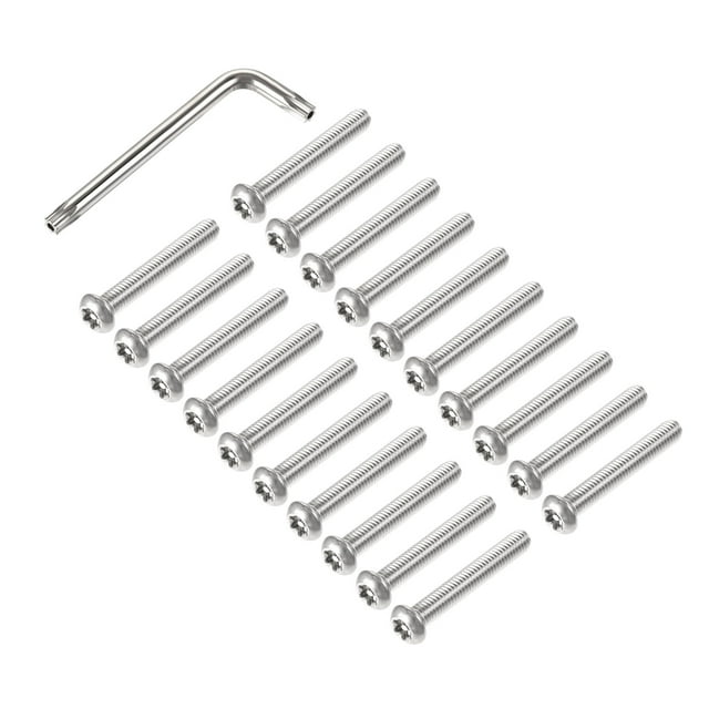Tornillo de Seguridad Torx Uxcell M6x40mm con Llave T30 20Pack