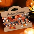 thumbnail image 2 of Luoshdecor Halloween Bracelets Skull Pumpkin Bat Cute Bracelet,Layered Beaded Bracelets,for Women Teen, 2 of 6