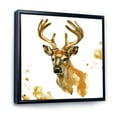 thumbnail image 3 of Designart 'Abstract Portrait Of Deer With Big Horns' Farmhouse Framed Canvas Wall Art Print, 3 of 5