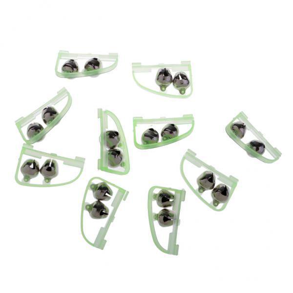 Accesorios de pesca 2x 10 piezas Shamjiam Campana de alarma de picadura de pesca