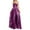 Purple, variant on Women's Backless Gown Halter Neck Side Tie High Leg Slit Bodycon Formal Maxi Dress for Wedding Guest Cocktail Purple