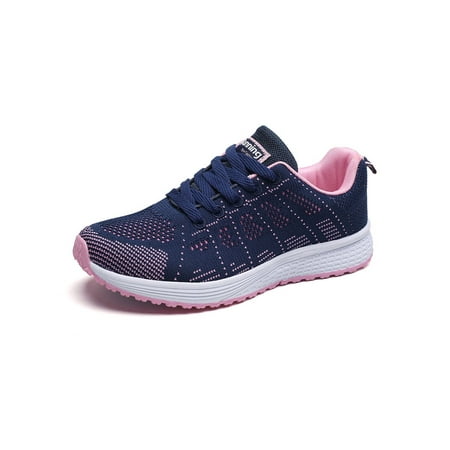 

Gomelly Women Mesh Running Sneakers Casual Shoes Lace-up Athletic Sport Walking Trainers