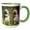 Green/White, variant on 3drose, Two Very Happy Yellow Labradors, Pr, 11oz Two-tone Yellow Mug
