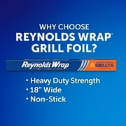 Reynolds Wrap Non Stick Heavy Duty Foil for Grilling, Extra Wide 18 Inch Width, 37.5 Sq. Ft.