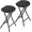 Black, 2 Pcs 18-Inch, variant on NurtureTail Portable Folding Chair with Handle, Heavy Duty Round Fold Stool, 500 LBS Capacity Foldable Stool for Adults, Kitchen, Vanity, Dorm, Church & Outdoor Use-Black, 2 Pcs 24-Inch