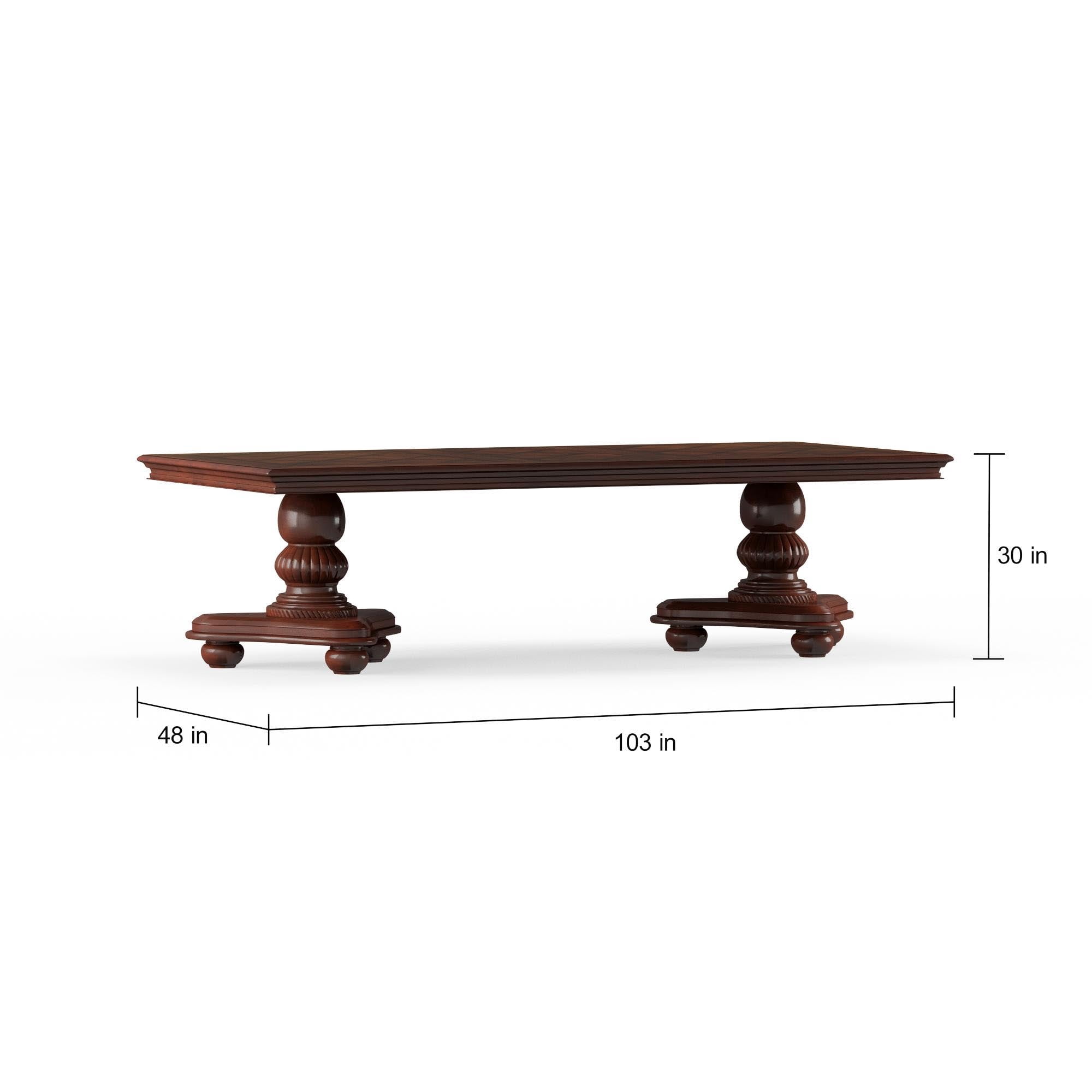 Furniture of America Paxton Traditional Dining Table, Brown Cherry