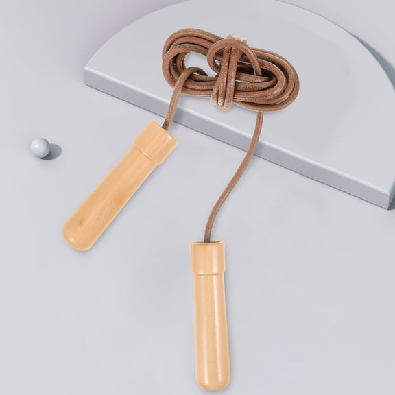 SWETRACE Weighted Jump Rope Brown Leather 1Pack 56x1in