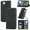black, variant on For iPhone 16e Wallet Case, Card Slots Holder Magnetic Closure Folio Phone Cover with Kickstand Bracket Luxury PU Leather TPU Inner Shell Shockproof Protective Case for iPhone 16e, 6 Color