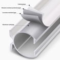 thumbnail image 2 of Aluminum Ceiling Curtain Track, Heavy Duty Double Row Curtain Rod, Quiet Double Track System for Room Divider Living Room Bedroom, 2 of 7