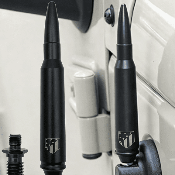 AUTOXBERT 5.7" Truck Bullet Antenna Mast Car Short Aerial Antenna Mast Radio for Jeep Wrangler JK JKU JL JLU 2007-2021