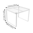 thumbnail image 2 of OULII 1Pack Cupboard Stand Rack Iron Kitchen Storage Shelf White Elegant Style, 2 of 8