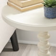 thumbnail image 5 of Powell Pesaro Round Pedestal Indoor Accent Side Table, 22.25" Tall, Off White, 5 of 5