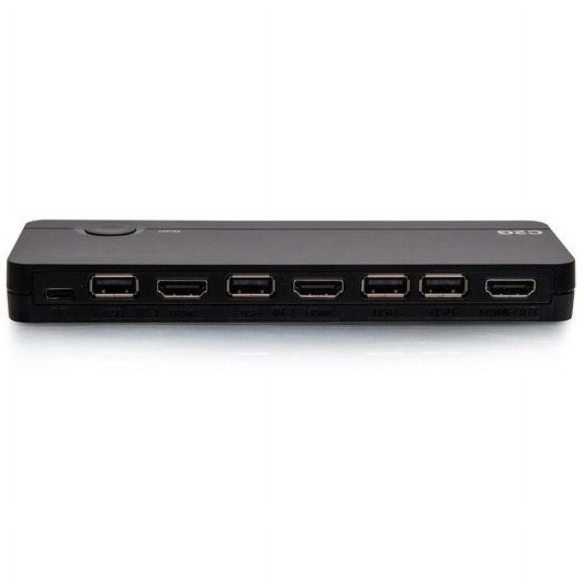 C2G USB-C/HDMI 3-Input Combo to HDMI 1-Output KVM with Power Delivery, 4K 60Hz