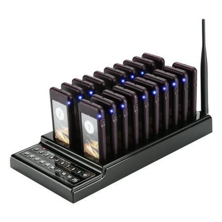 Queue Fluid - OTVIAP 20 Channels Guest Paging System -107dBm High Sensitivity Wireless Queue Calling System, Restaurant Pager,Pager System for Restaurant
