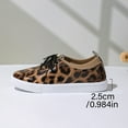 thumbnail image 6 of Low Top Sneakers for Women Leopard Print Lace up Round Toe Flat Shoes Comfy Slip on Casual Tennis Shoes Brown Size 8, 6 of 8
