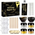 thumbnail image 1 of Kit de reparación Kintsugi TJINHEZ con pegamento dorado y plateado apto para alimentos, 1 of 8