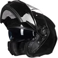 thumbnail image 3 of Casco modular de cara completa para motocicleta para adultos, con doble visera, aprobado por DOT, modelo 159 (negro mate, grande), 3 of 5
