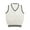 Blanc, variante sur TOPTIE Chandail Sans Manches d'Uniforme pour Garçon avec Rayures, Col en V, Tricoté, Chandail-Over - Noir - 6