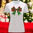 thumbnail image 3 of Playera Blusa Con Estampado De Moño Navideño Ropa Para Mujer Color Blanco Talla Mediana Marca Emil SaEs, 3 of 4
