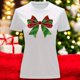 thumbnail image 3 of Playera Blusa Con Estampado De Moño Navideño Ropa Para Mujer Color Blanco Talla Chica Marca Emil SaEs, 3 of 4