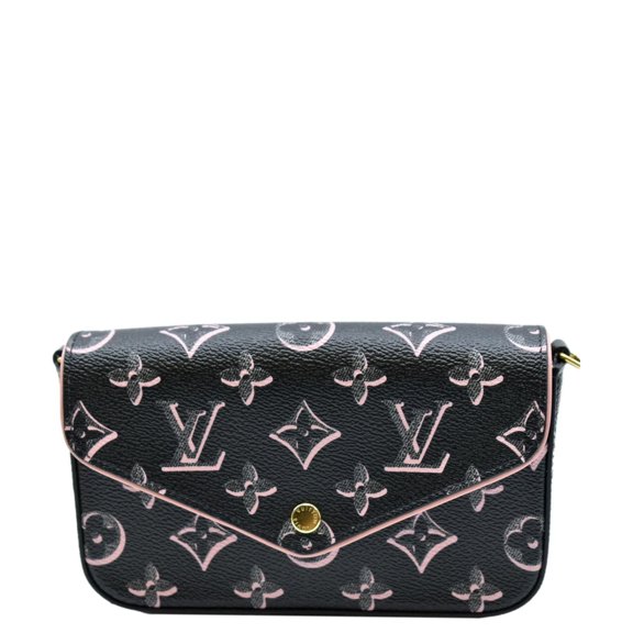 Pre-Owned Louis Vuitton Women's Monogram Canvas Crossbody Bag, Black