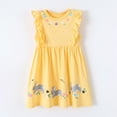 thumbnail image 6 of Bobifish Toddler Girls Summer Sundress Sleeveless Animal Flower Print A-Line Loose Outfit Children Girls Casual Daily Dress, 6 of 9