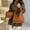 Brown, variant on HongHeng Clearance Under $2.00 Fashionable Women's Bags New Large Capacity Multi Functional Bag Two Piece Set Handbag Shoulder Crossbody Bags Combining Practicality and Fashion