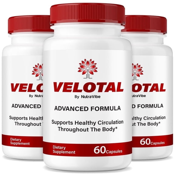 (3 Pack) Velotal Capsules, Original Formula - Naturally Supports Healthy Circulation, Stable Levels and Energizes the Body, Official Review (180 Capsules)
