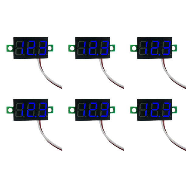 Pantalla voltaje 2 cables 5 V-40 V medidor LED 0 28 pulgadas () azul