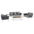 thumbnail image 2 of Stance 6 Piece Outdoor Patio Aluminum Sectional Sofa Set-EEI-3159, 2 of 10