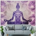 thumbnail image 4 of ERAPDAUR  Meditation Zen Tapestry Spiritual Chakra Tapestry Yoga Aesthetic Wall Hanging Colorful Psychedelic Buddha Trippy tapestry Hippie Lotus Mural for Bedroom Living Room Décor 40x30inch, 4 of 6