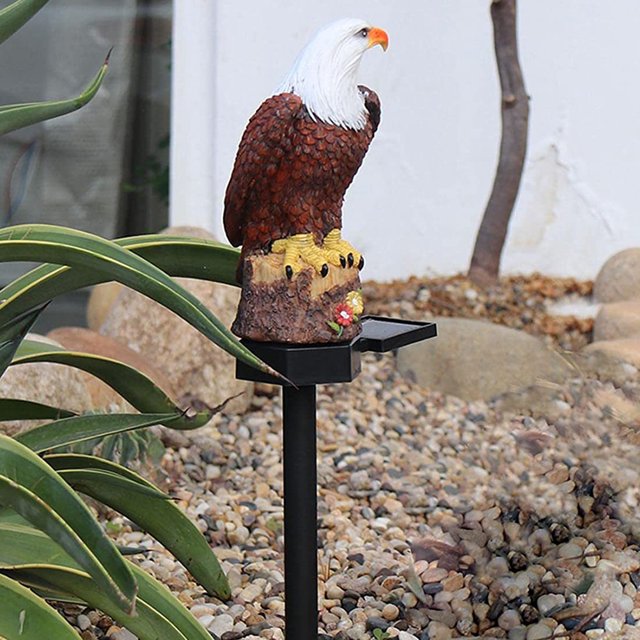 Solar Búho Águila Tierra Luz 600mAh Resina Atmósfera Luz Regalo de inauguración de la casa Hugtrwg Para estrenar