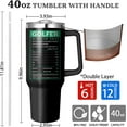 thumbnail image 2 of 40 Oz Tumbler with Handle and Straw, Double Wall Coffee Travel Mug Spill Proof Leak Proof, Reusable Insulated Water Bottle 40 Oz, Stainless Steel Cup with Handle and Straw Gifts for Women, 2 of 3