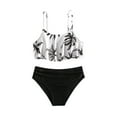 thumbnail image 2 of Swimsuit For Girls Cute Kids Girls Bikini Swimsuits 2 Piece Bikini Sets Sport Bathing Suits Black 12/(11-12 Years), 2 of 8