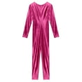 thumbnail image 6 of YONGHS Women's Shiny Holographic Unitard Costume Suits Bodysuits Catsuits Hot Pink 3XL, 6 of 7