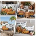thumbnail image 5 of Fall Pumpkins Outdoor Waterproof Pillow Covers, Thanksgiving Sunflower Maple Leaf Plaid Decorative Square Throw Pillowcase Sofa Cushion Sham for Patio/Couch/Chair, 20"x20" 2 Pack, 5 of 8