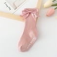thumbnail image 3 of Baby Sweetie Baby Girl Floor Socks Letter Pattern Bowknot Non Slip Toddler Walking Socks with Grips Crew Socks for Kids Infant, 3 of 6