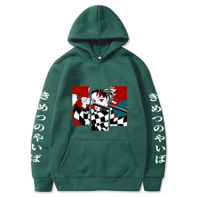 Anime Demon Slayer Japanese Anime Two-Dimensional Peripheral Sweatshirt Anime Peripheral Fashion Casual Hooded Sweatshirt