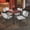 Black|Cherry|Grey, variant on Regency Kee 30 in Square Breakroom Table- Maple Top, Chrome Legs, 4 Zeng Stack Chairs- Blue