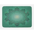 thumbnail image 1 of Green Mandala Bath Mat, Vintage Composition with Blossoming Flower Arrangement Design, Plush Bathroom Decor Mat with Non Slip Backing, 29.5" X 17.5", Multicolor, by Ambesonne, 1 of 2