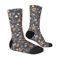 thumbnail image 3 of Uemuo Wildflowers Pattern Women's Crew Socks, Soft Durable Breathable Moisture-Wicking with Odor Control Cotton socks, 3 of 9