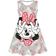 thumbnail image 1 of Vestido de Minnie Mouse para niñas, novedad de verano 2022, vestidos informales de dibujos animados de la serie Disney con cuello redondo para niñas, faldas de una pieza para fiesta y noche 5T Gao Jinjia LED, 1 of 1