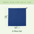 thumbnail image 3 of Elegant Comfort 100% Cotton 6-Pack Waffle Premium Kitchen Towels Cleaning Towels, 13 x 13, Navy, 3 of 7